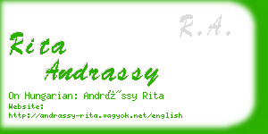 rita andrassy business card